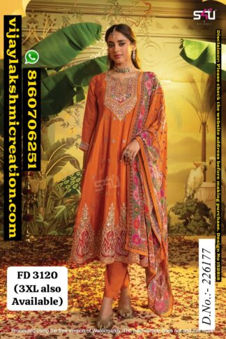 S4U FD 3120 D.No.226177 Anarkali Suit Set Paired With Pant And Dupatta In-Singles-And-Full-Catalog 152818