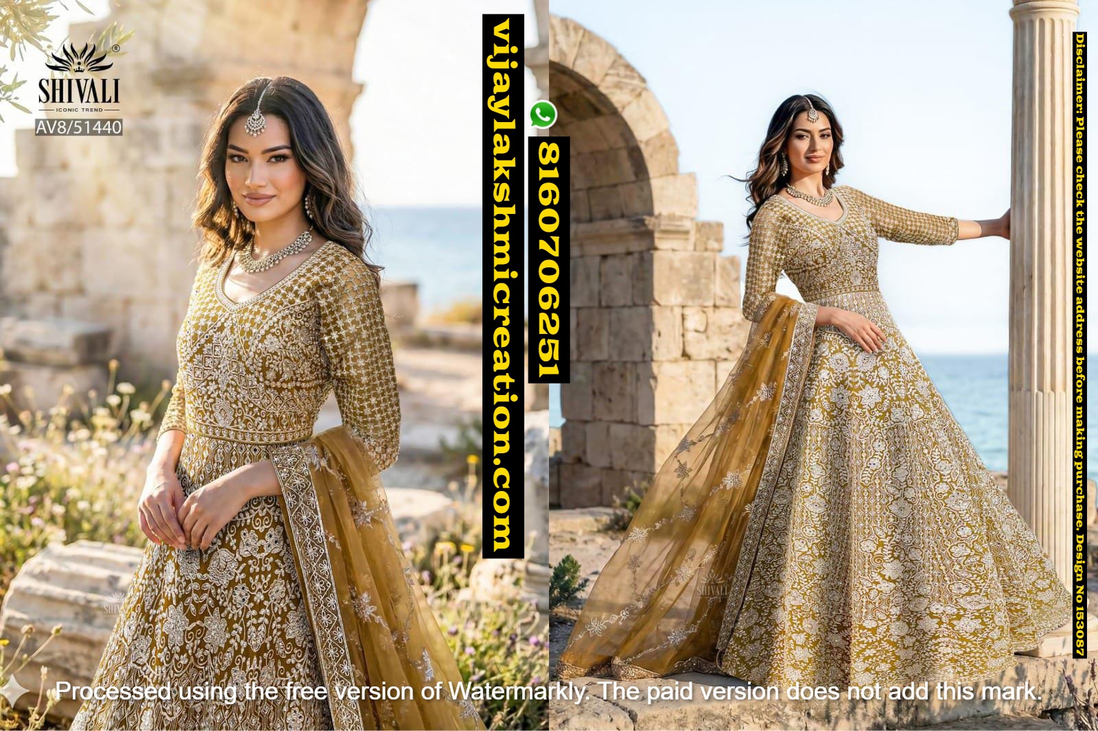 Shivali AV8-51440 Long Gown Set With Dupatta In-Singles-And-Full-Catalog 153087