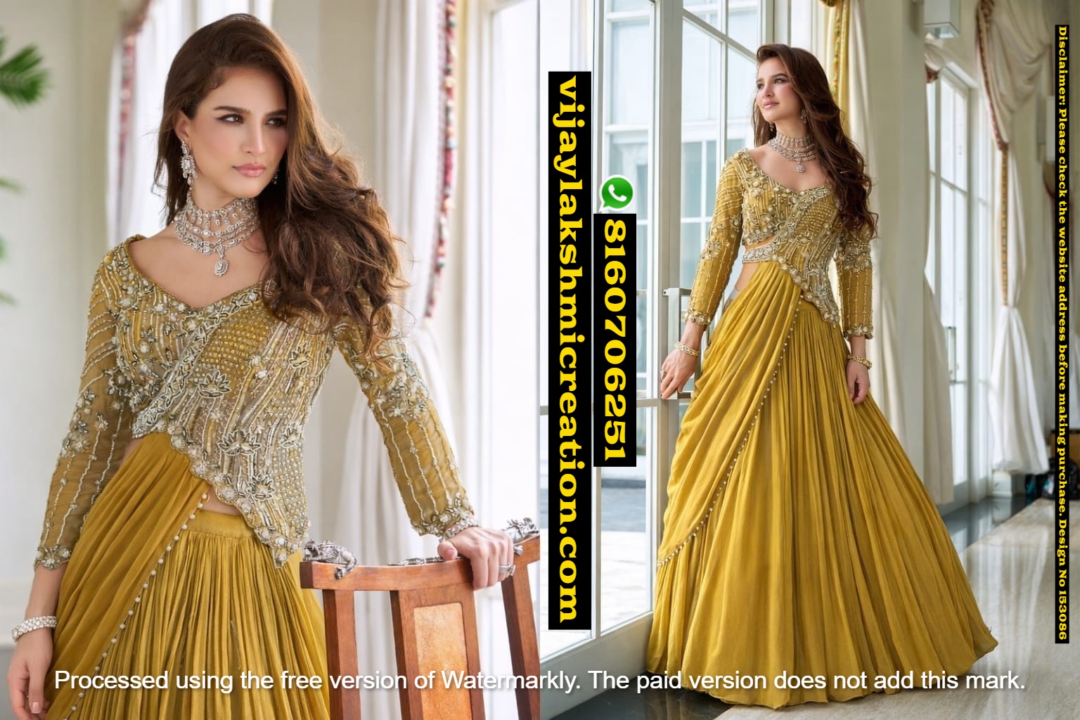 Shivali Yellow-Pre-Draped-lehenga-In-Singles-And-Full-Catalog 153086