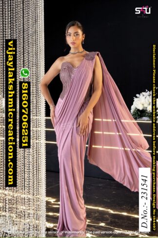 S4U D.No 231541 Pre-Draped Saree With Corset Blouse In Singles And Full Catalog-154497