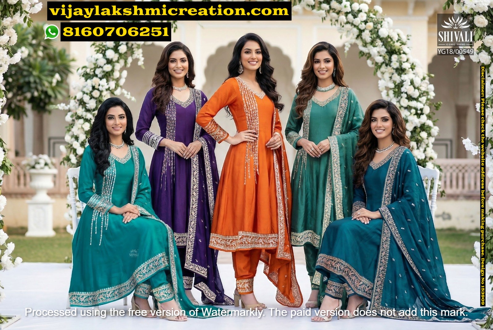 Shivali YG18-00549 Readymade Anarkali Suits Set In Singles And Full Catalog 153909