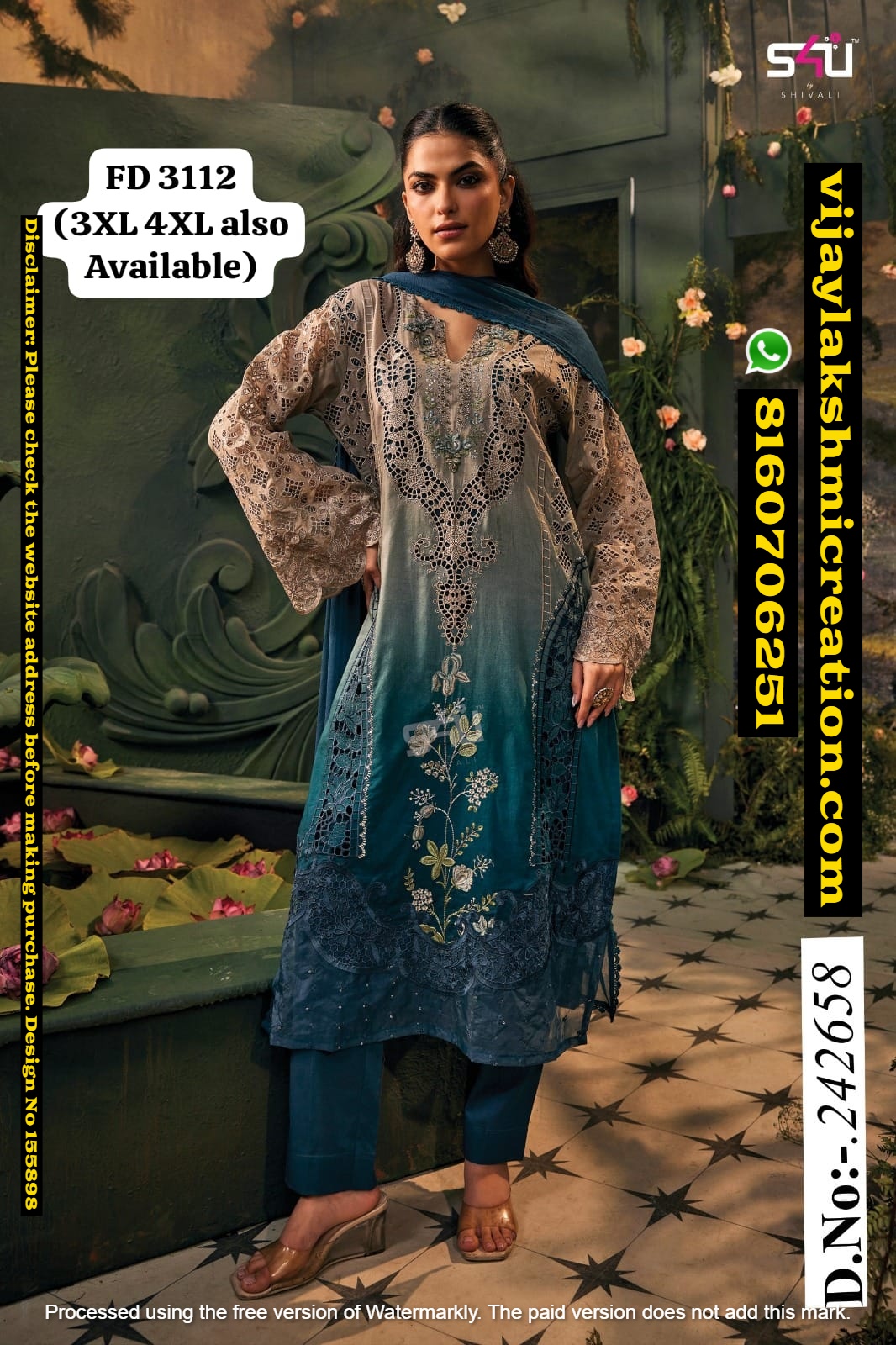 S4U FD 3112 D.No.242658 Kurta With Pants And Dupatta In-Singles-And-Full-Catalog-155898