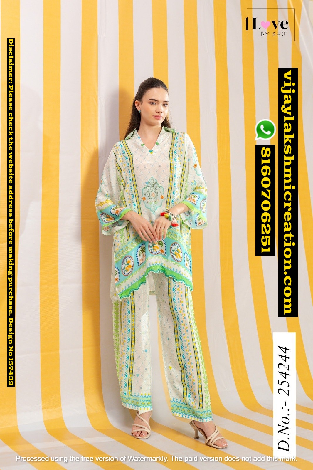 1Love By S4U D.No 254244 Printed Crepe Co Ord Set In Singles-And-Full-Catalog-157439