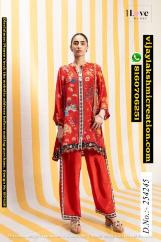 1Love By S4U D.No 254245 Printed Crepe Co Ord Set In Singles-And-Full-Catalog-157435