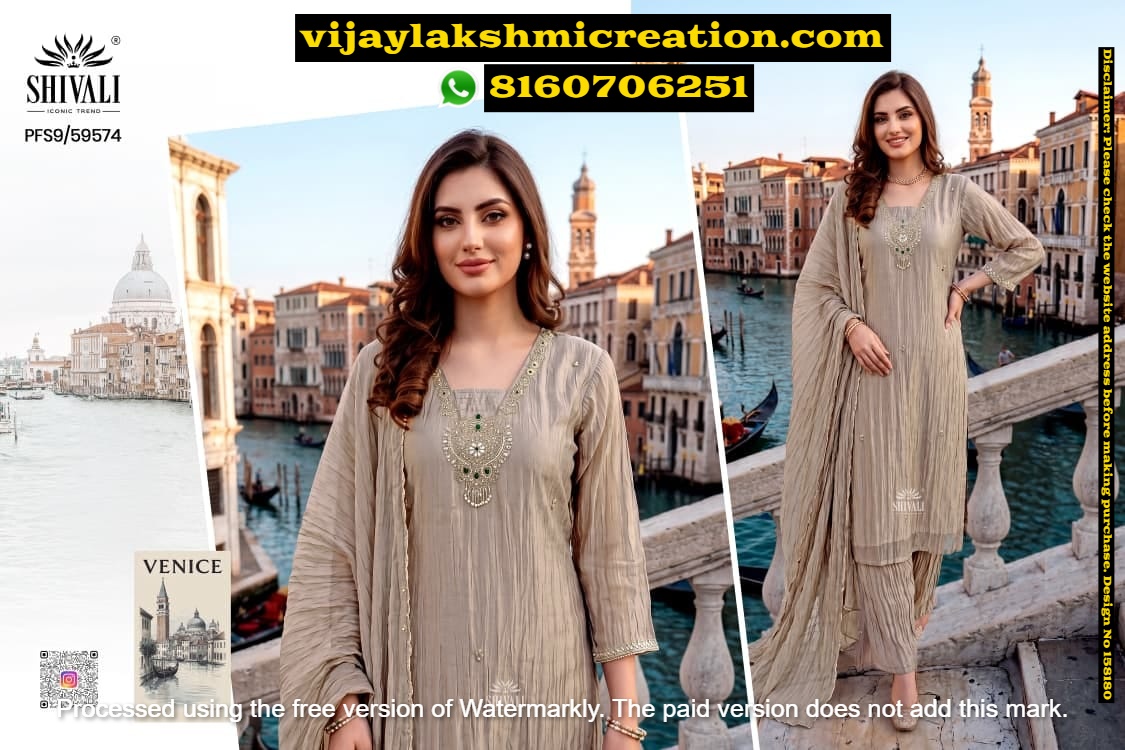 Shivali PFS9-59574 Beige silk embroidered kurta and palazzo set In-Singles-And-Full-Catalog-158180