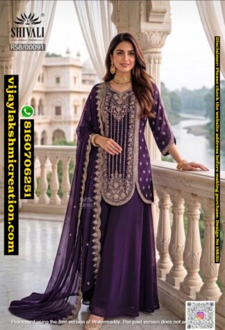 Shivali RS8-00091 Purple Palazzo Suit Set In-Singles-And-Full-Catalog-158311