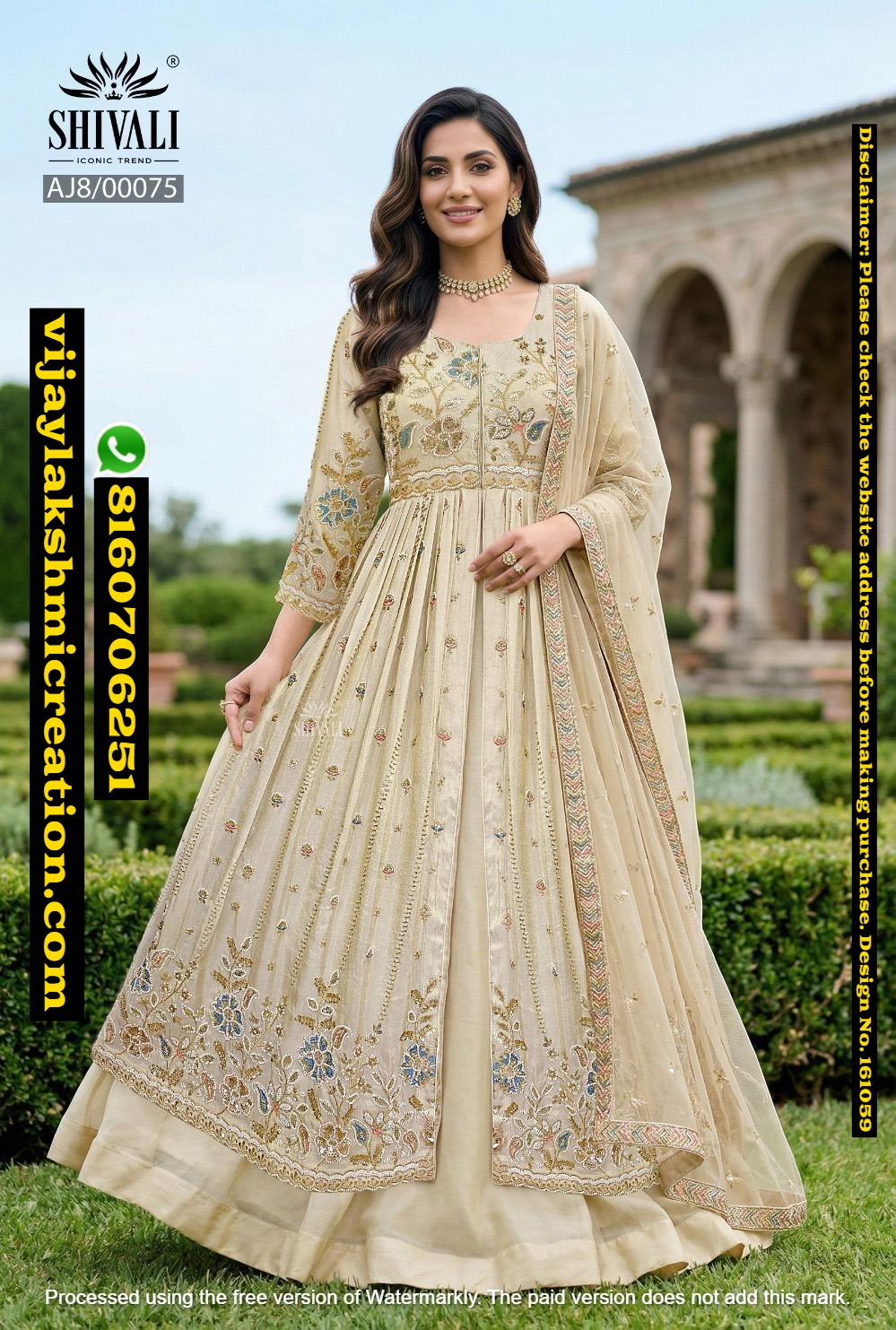 Shivali AJ8-00075 Front-slit Anarkali suit set In-Singles-And-Full-Catalog-161059