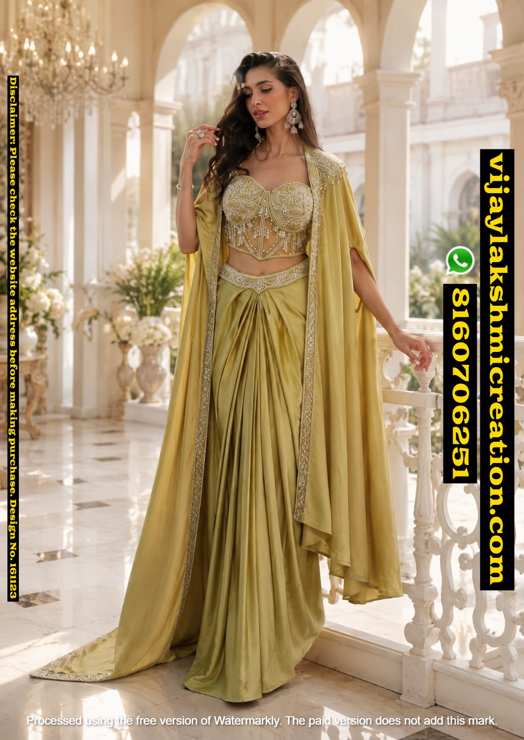 Shivali Green Cape Saree Set In-Singles-And-Full-Catalog-161123