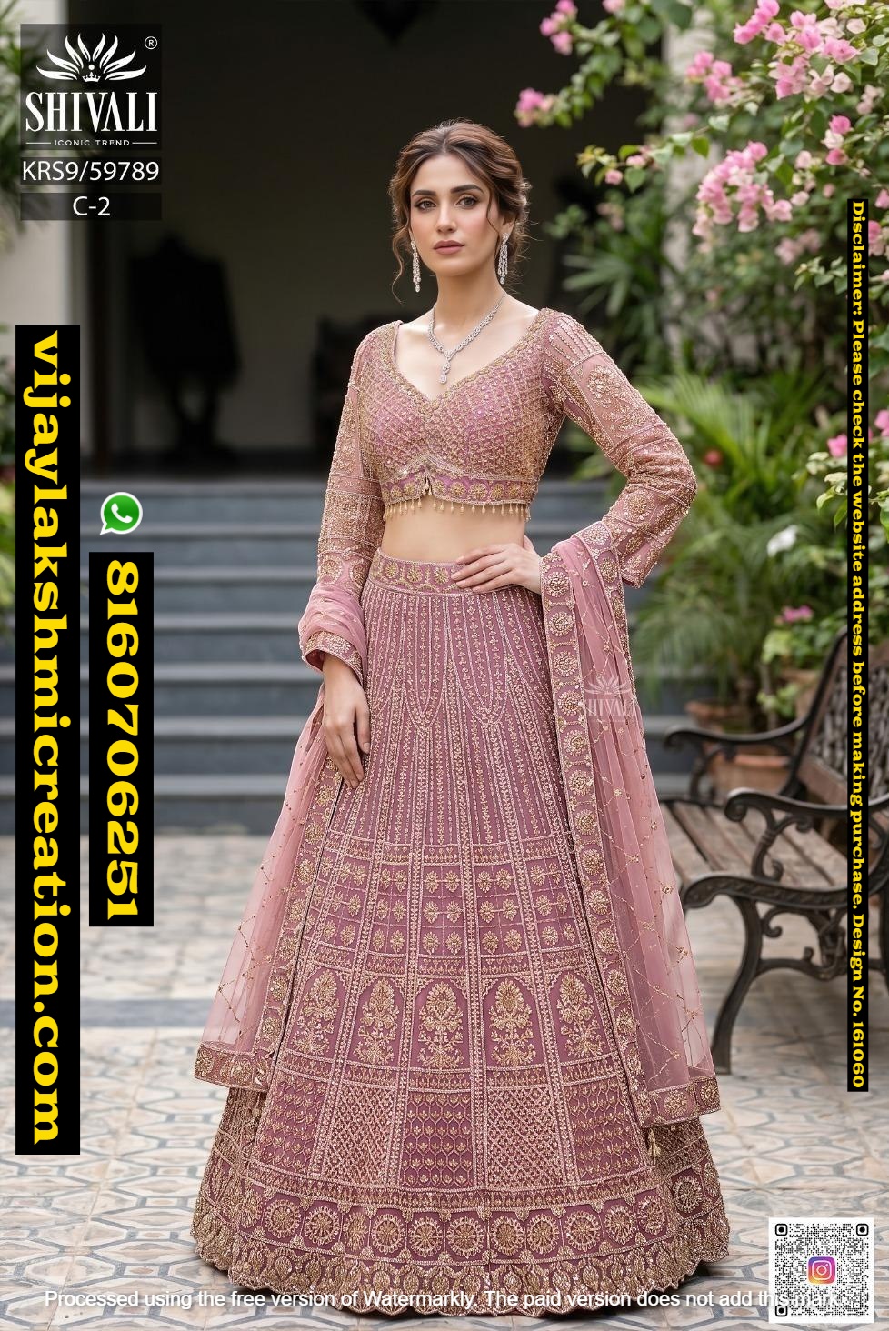 Shivali KRS9-59789 C-2 Dusty Rose Pink Lehenga Set In-Singles-And-Full-Catalog-161060