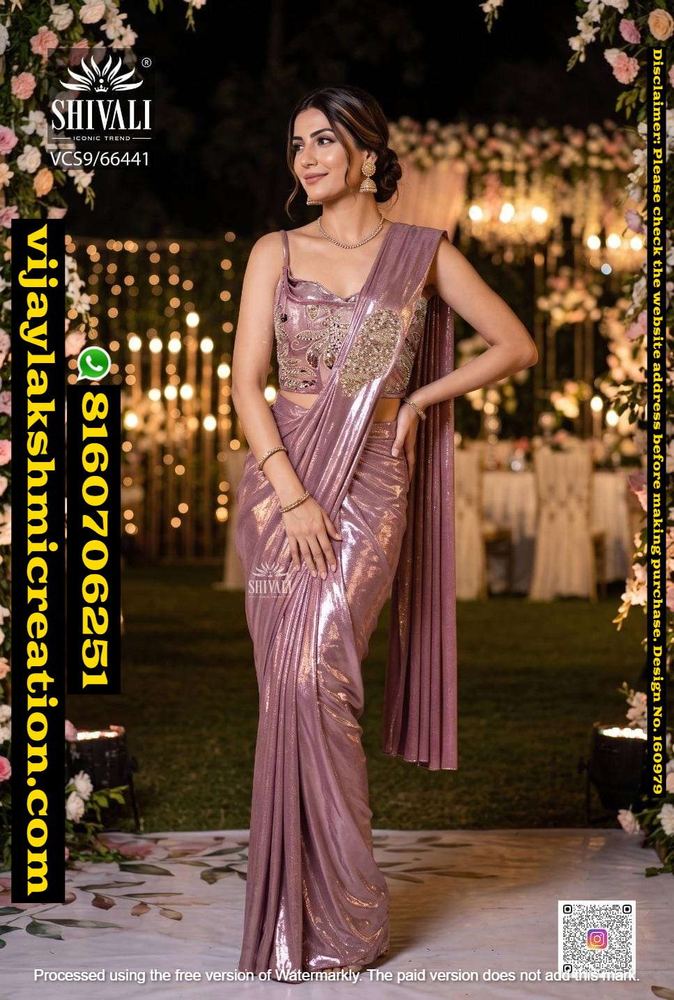 Shivali VCS9-66441 Pre-draped Saree In-Singles-And-Full-Catalog-160979