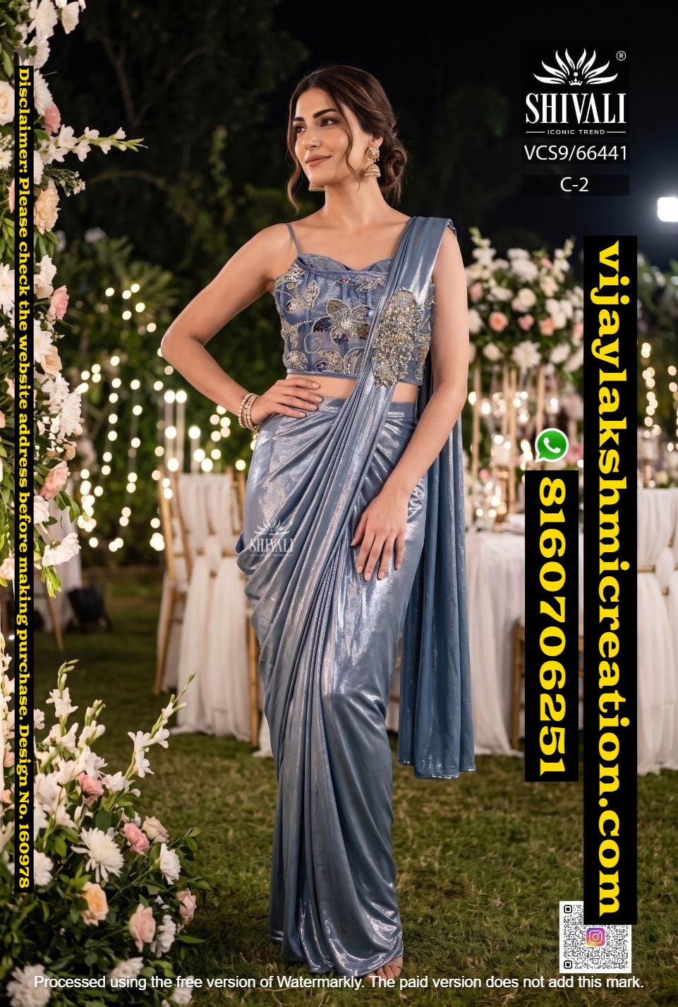 Shivali VCS9-66441 c-2 Pre-draped Saree In-Singles-And-Full-Catalog-160978