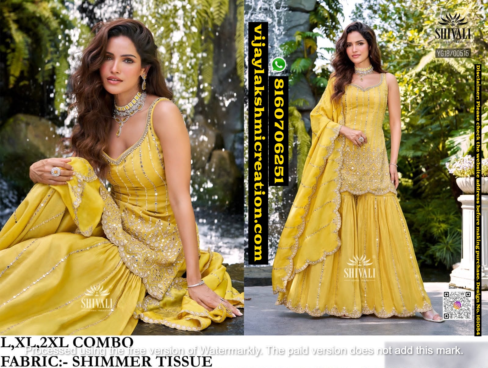 Shivali YG18-00515 Yellow Garara Set In-Singles-And-Full-Catalog-161054