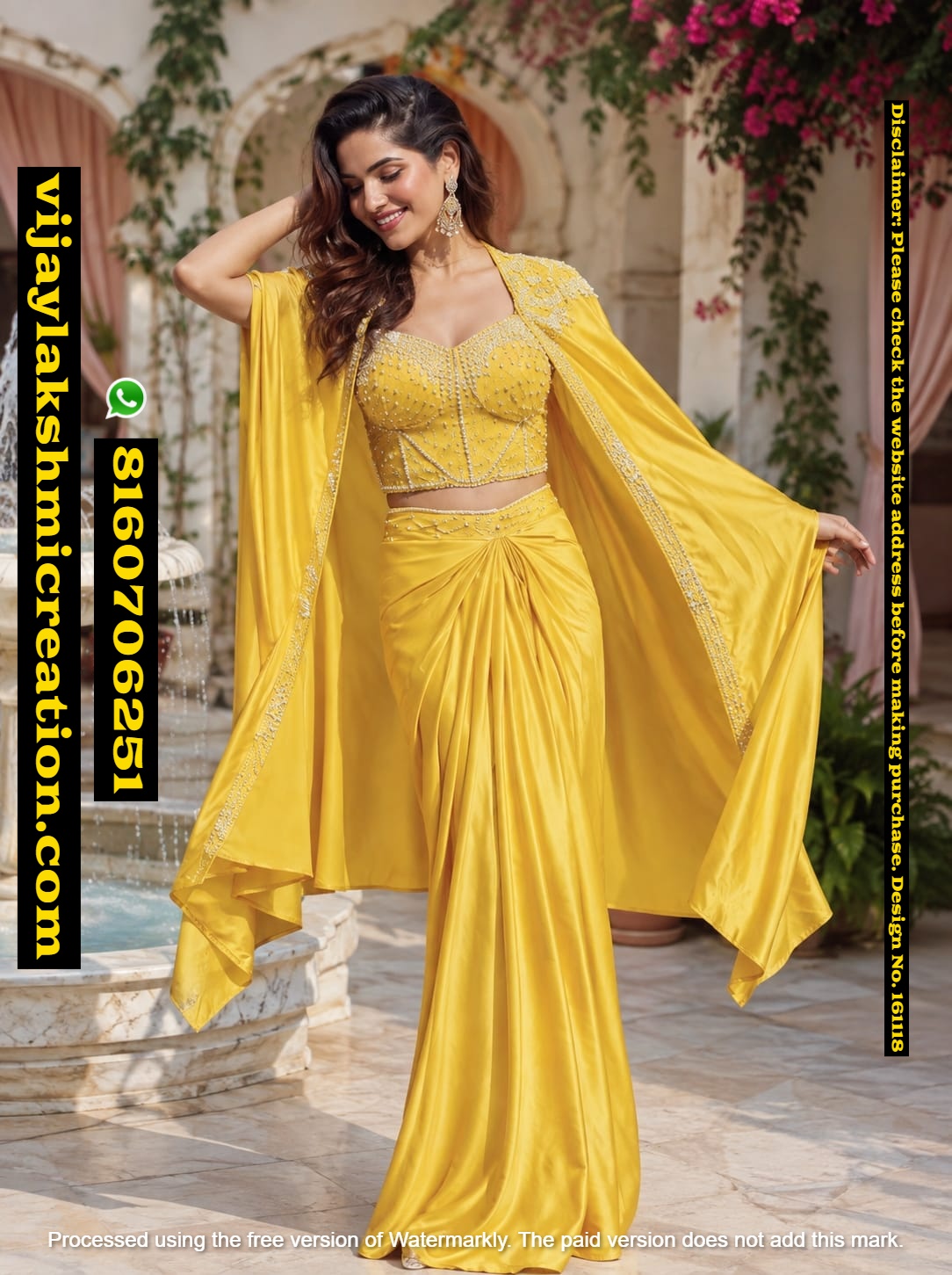 Shivali Yellow Cape Saree Set In-Singles-And-Full-Catalog-161118