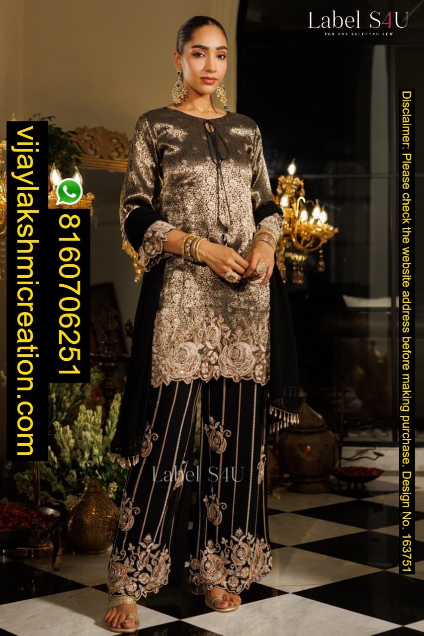 Label-S4U Jacquard Palazzo Set In Singles And Full Catalog-163751