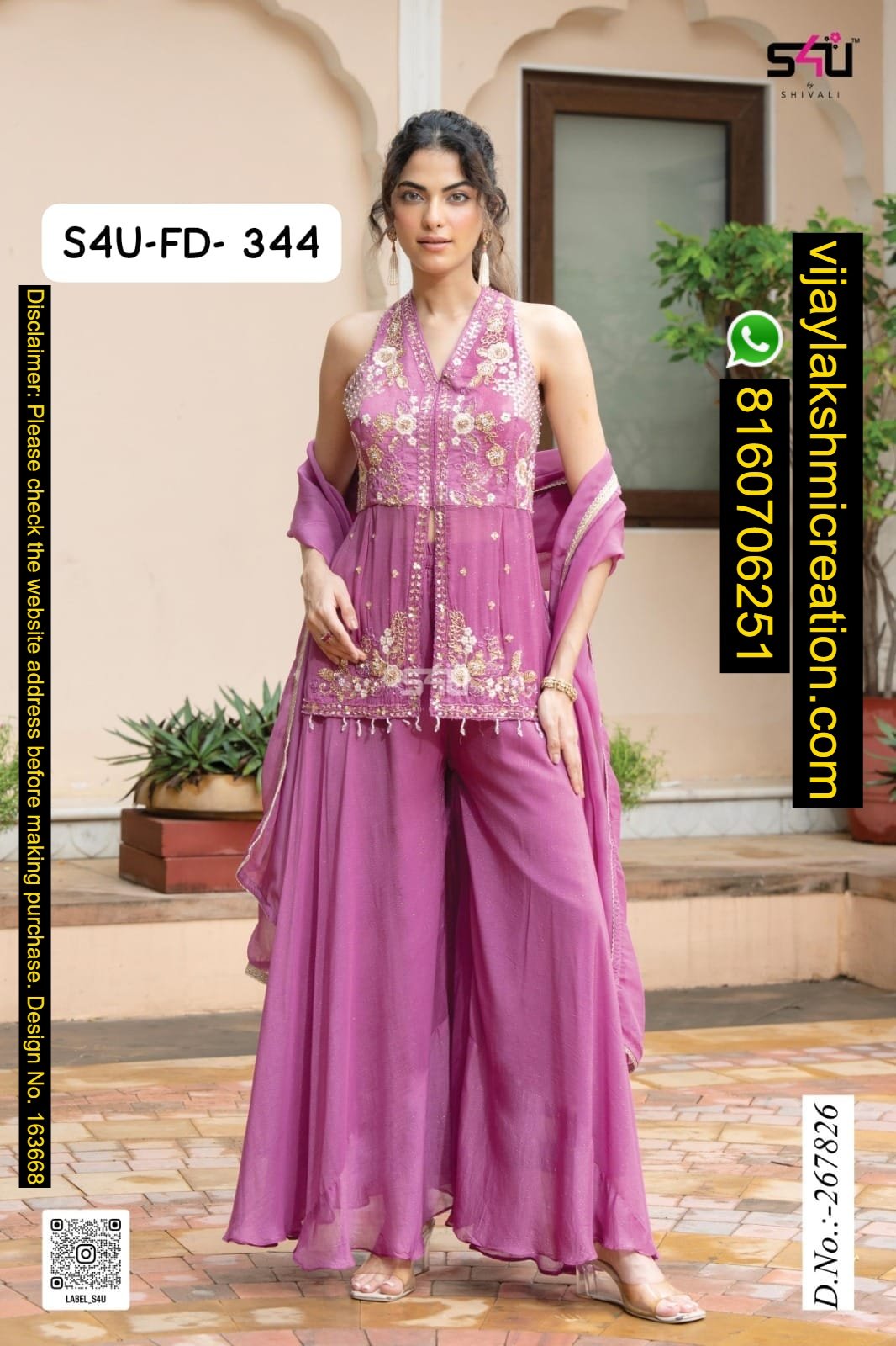 Label-S4U S4U FD-344 D.No. 267826 Palazzo Set In-Singles-And-Full-Catalog-163668